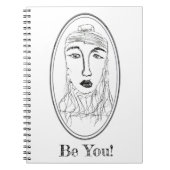 Big Ead Face (Jacquetta Design) Notizblock (Vorderseite)