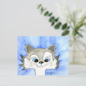 Big Eared Cat Postkarte (Stehend Vorderseite)