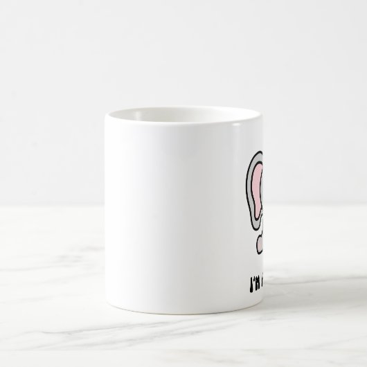 Big-Eared Elephant: Ich bin Design für alle Ohren Kaffeetasse (Mittel)