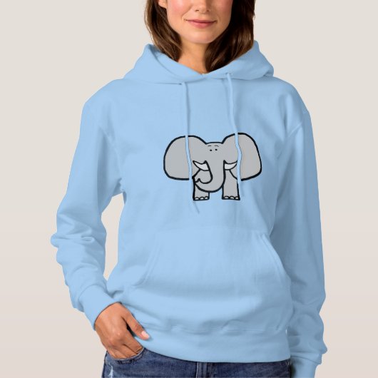 Big Ears the Elephant Ladies Hoody (Vorderseite)