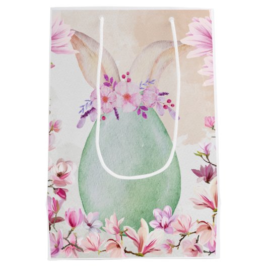 Big Easter egg green Mittlere Geschenktüte (Rückseite)