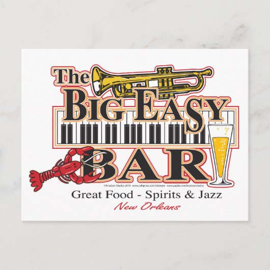 Big-Easy-Bar-3-[konvertiert] Postkarte (Vorderseite)