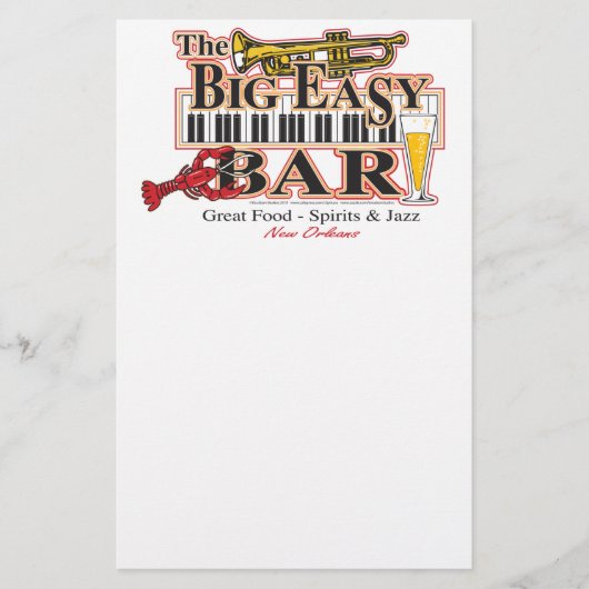 Big-Easy-Bar- Briefpapier (Vorderseite)