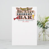Big-Easy-Bar- Briefpapier (Stehend Vorderseite)