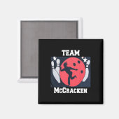 Big Ern Mccracken Funny King Button Bowling T Shir Magnet (Vorderseite/Rückseite)