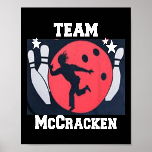 Big Ern Mccracken Funny King Button Bowling T Shir Poster (Vorne)