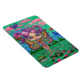 Big Eye Butterfly Fairy Purple Hair Turtle Raccoon Magnet (Rechte Seite)