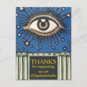 Big Eye Dank, Text bearbeiten Postkarte (Vorderseite)