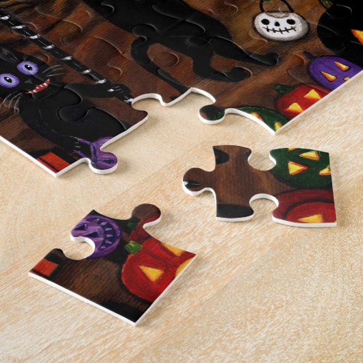 Big Eye Grinsen Halloween Pumpkin Puzzle (Seite)