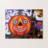 Big Eye Grinsen Halloween Pumpkin Puzzle (Horizontal)