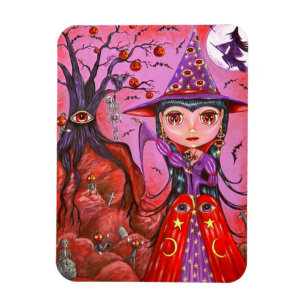 Big Eye Hexenkürbis Kürkin Hanging Baum Creepy! Magnet