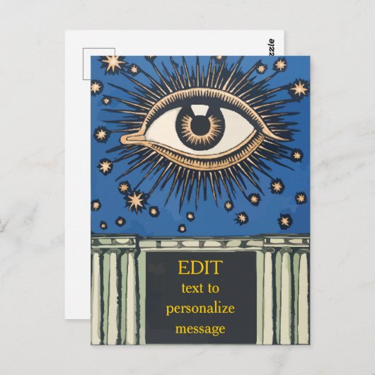 Big Eye personalisieren, Text ändern Postkarte (Vorne/Hinten)