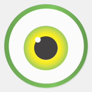 Big-Eyeball-Aufkleber Runder Aufkleber