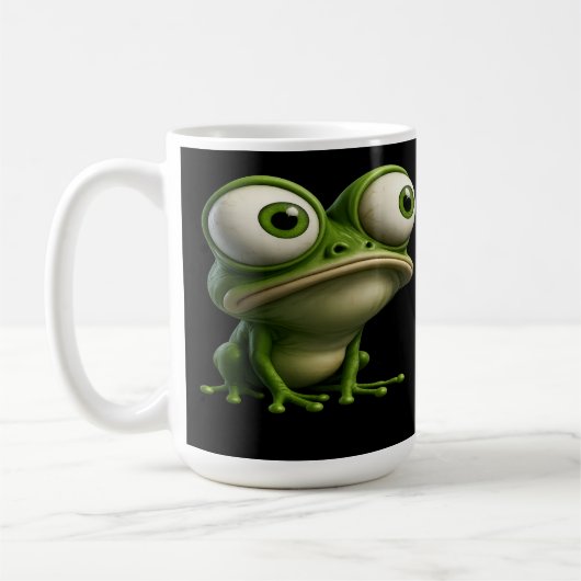 Big-Eyed Cartoon Frog Kaffeetasse (Links)