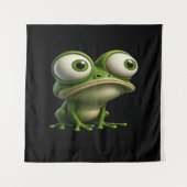 Big-Eyed Cartoon Frog Wandteppich (Vorderseite)