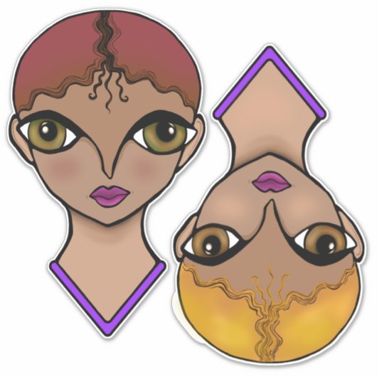 Big Eyes Aufkleber (Vorderseite)