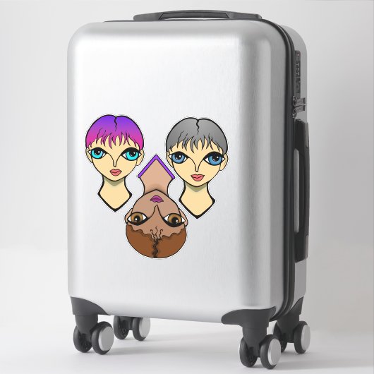 Big Eyes Aufkleber (Koffer)