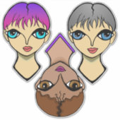 Big Eyes Aufkleber (Vorderseite)