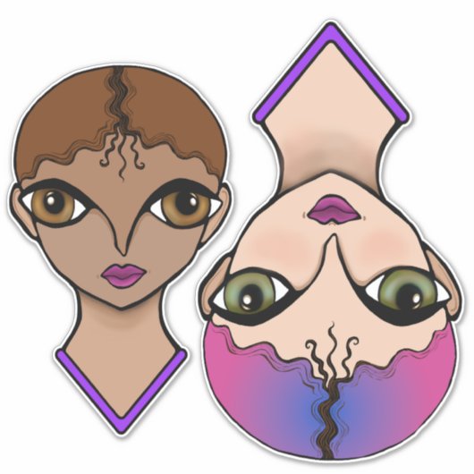 Big Eyes Aufkleber (Vorderseite)