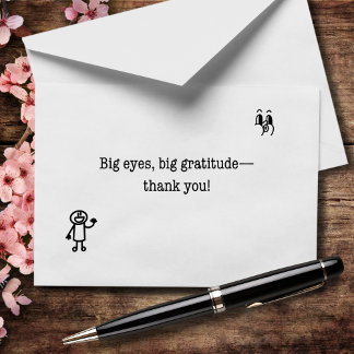 Big Eyes Große Dankbarkeit Dankeskarte