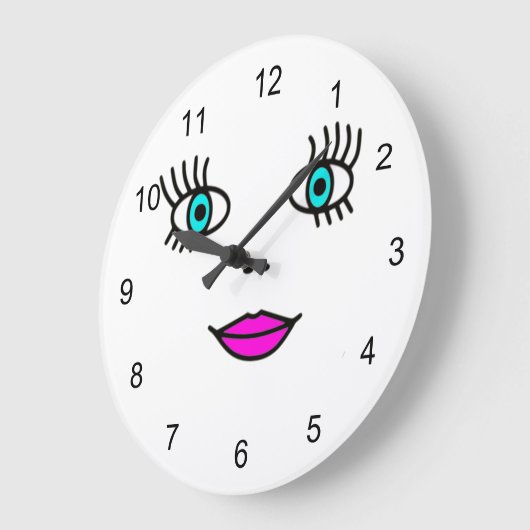 Big Eyes Große Wanduhr (Winkel)