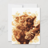 Big Eyes Monkey Coffee Art_633c3e6ae98b6de43e0a6dc Einladung (Vorderseite)