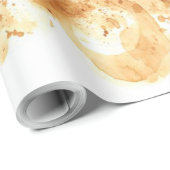 Big Eyes Monkey Coffee Art_633c3e6ae98b6de43e0a6dc Geschenkpapier (Rolleneckpunkt)