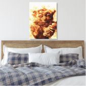 Big Eyes Monkey Coffee Art| Funny Monkey  Design Leinwanddruck (Insitu (Schlafzimmer))