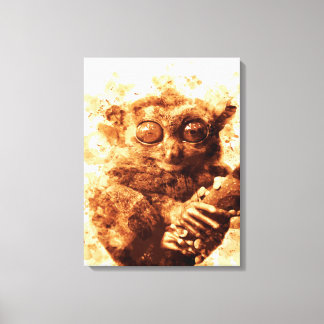 Big Eyes Monkey Coffee Art| Funny Monkey Design Leinwanddruck