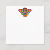 Big Eyes Sticker Quadratische Visitenkarte (Rückseite)