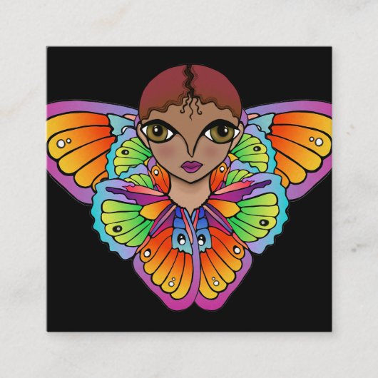 Big Eyes Sticker Quadratische Visitenkarte (Vorderseite)