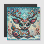 Big Eyes Weihnachtsbaum Magnetkarte (Vorne/Hinten)