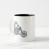 Big F Tire Guy Zweifarbige Tasse (Vorderseite Links)