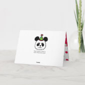 Big Face Panda Cartoon Geburtstag Karte (Rückseite)