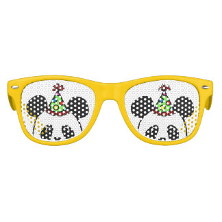 Big Face Panda Cartoon Geburtstag Sonnenbrille