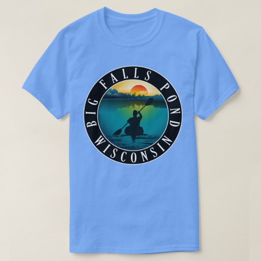 Big Falls Pond Wisconsin Kayaking T-Shirt (Design vorne)