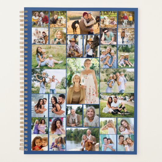 Big Family Foto Collage 31 Picture Blue Planer (Vorderseite)