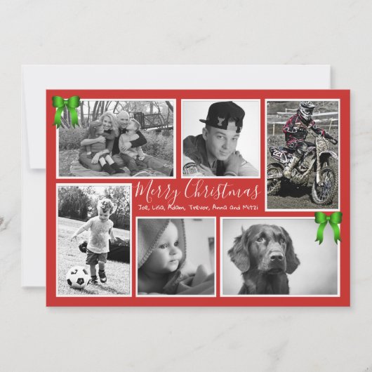Big Family Weihnachten Foto Collage Red Green (Vorderseite)