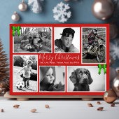 Big Family Weihnachten Foto Collage Red Green