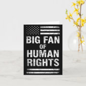 Big Fan Of Human Rights Distressed American Flag A Karte (Gelbe Blume)