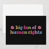 Big fan of human rights einladung (Vorne/Hinten)