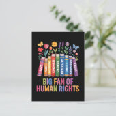 Big Fan Of Human Rights  Feiertagspostkarte (Stehend Vorderseite)