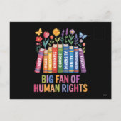 Big Fan Of Human Rights  Feiertagspostkarte (Rückseite)