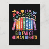 Big Fan Of Human Rights  Feiertagspostkarte (Vorderseite)