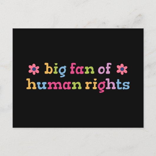 Big fan of human rights postkarte (Vorderseite)