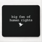 Big Fan Of Human Rights Protest Retro Feminist Wom Mousepad (Vorne)