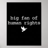 Big Fan Of Human Rights Protest Retro Feminist Wom Poster (Vorne)