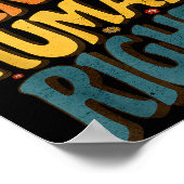 Big Fan Of Human Rights Retro Style For Womens  Poster (Ecke)