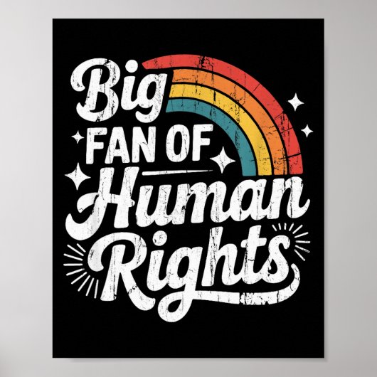 Big Fan Of Human Rights, Social Justice, Equality Poster (Vorne)
