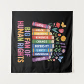 Big Fan Of Human Rights Wandteppich (Vorderseite (Horizontal))